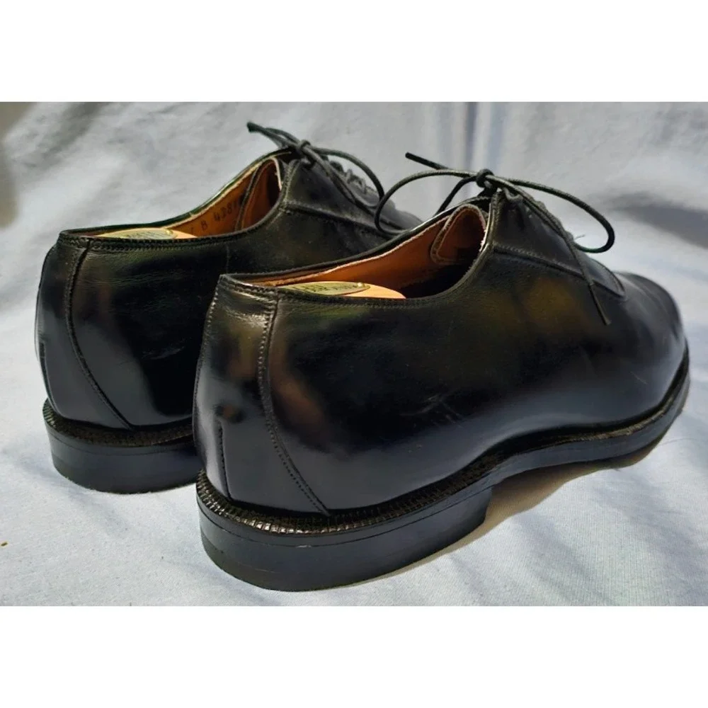 Vtg Johnston & Murphy Crown Aristocraft Derby Shoes 10 D‎ US
